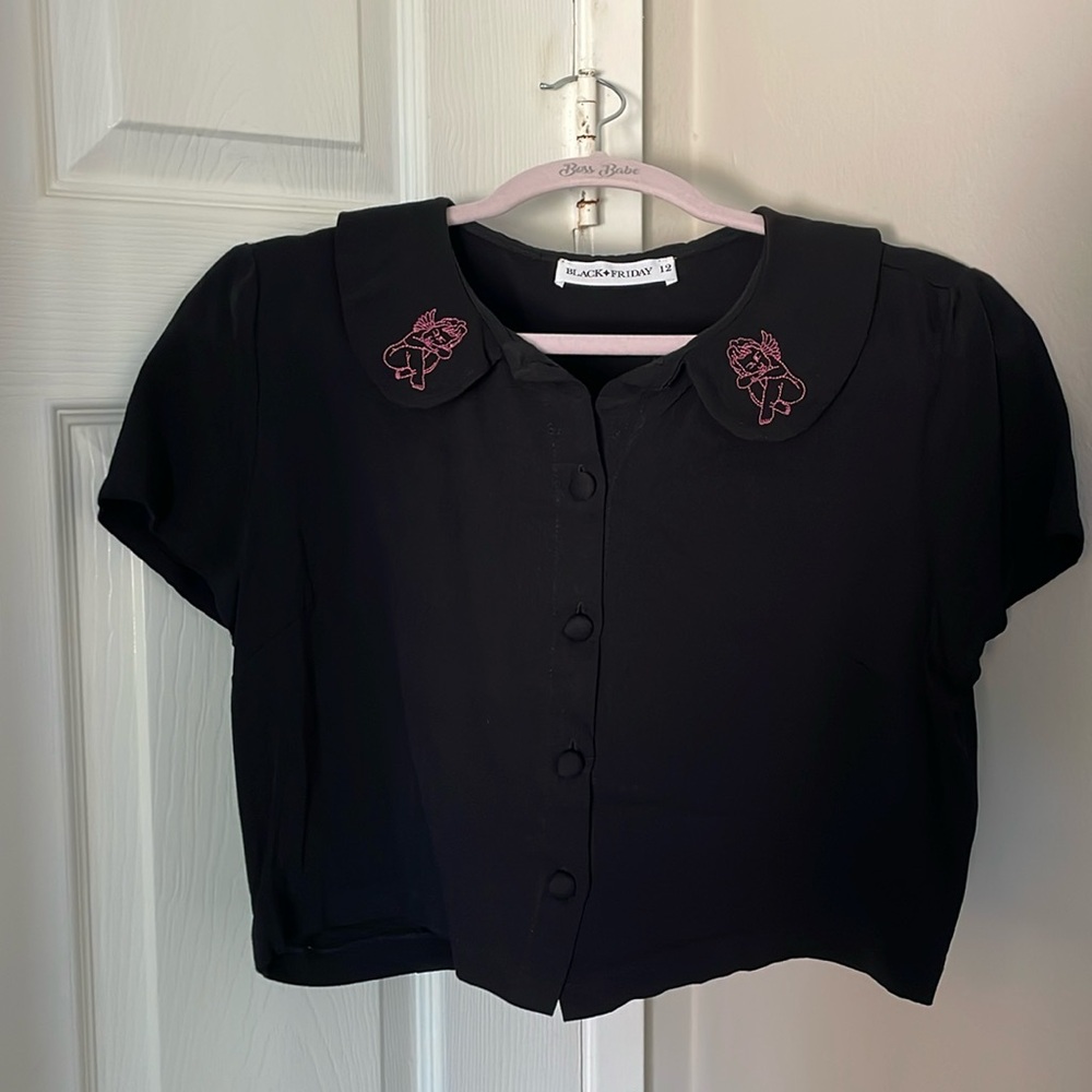 Black crop top